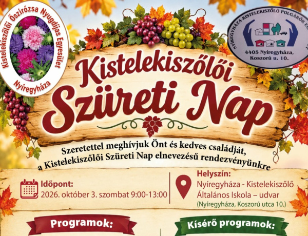 Szüreti hangulat, felvonulás és családi programok – Jön a Kistelekiszőlői Szüreti Nap