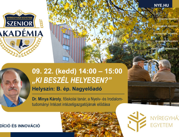 Ki beszél helyesen? – A magyar nyelv titkai kerülnek terítékre a Szenior Akadémián