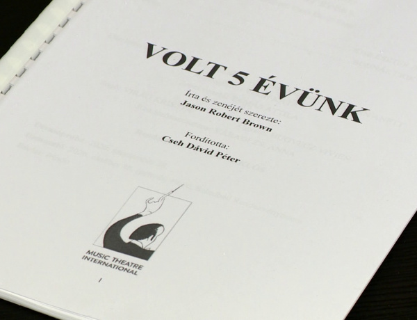 Volt öt évünk – Érkezik a Szindbádba a kétszereplős musical
