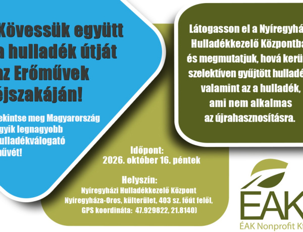 Erőművek Éjszakája – A Nyíregyházi Hulladékkezelő Központ is megnyitja kapuit