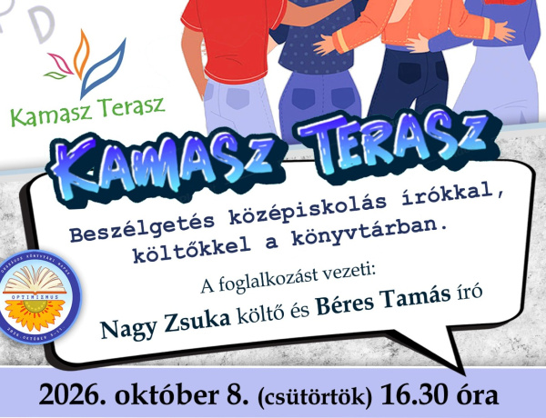 Kamasz Terasz – Fiatal írókat és költőket várnak egy közös beszélgetésre Nyíregyházán