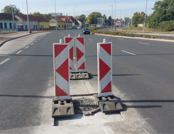 Helyreállítási munkálatokat végeznek a Móricz Zsigmond utcán