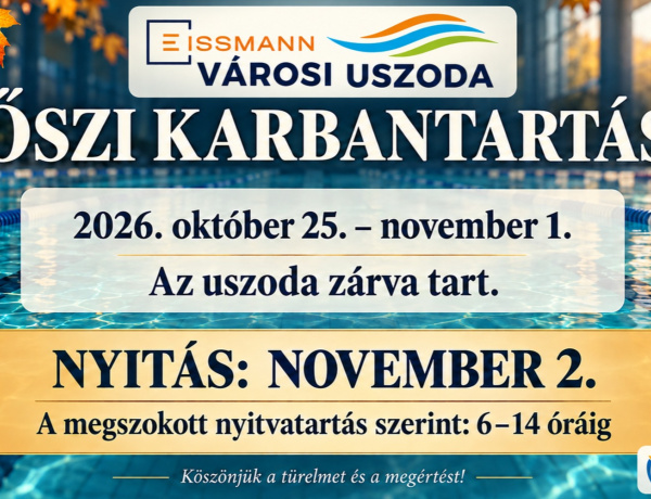 Karbantartás miatt ideiglenesen bezár a nyíregyházi városi uszoda