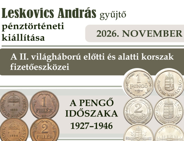 A pengő időszakát mutatja be a novemberi pénztörténeti kiállítás