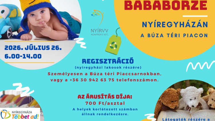 Kincsvadászat a Búza téri Piacon – újra BabaBörze várja a családokat Nyíregyházán