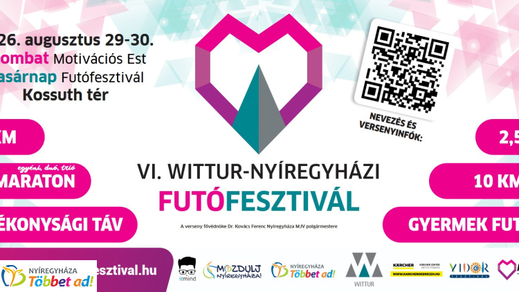Rekordlétszámra készül Nyíregyháza – Két napon át a futásé lesz a főszerep a VI. WITTUR–Nyíregyházi Futófesztiválon