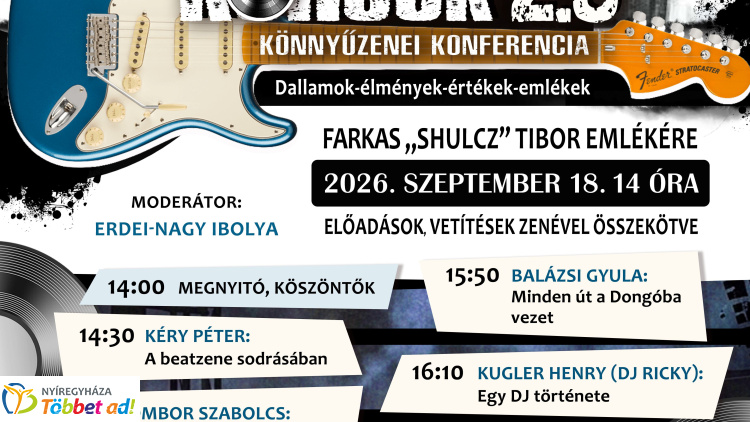 KOROCK 2.0 – Könnyűzenei konferenciával idézik fel Farkas „Shulcz” Tibor emlékét Nyíregyházán