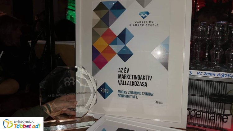 Díjeső a Móricz Zsigmond Színháznak a 2019-es Marketing Diamond Awards-on