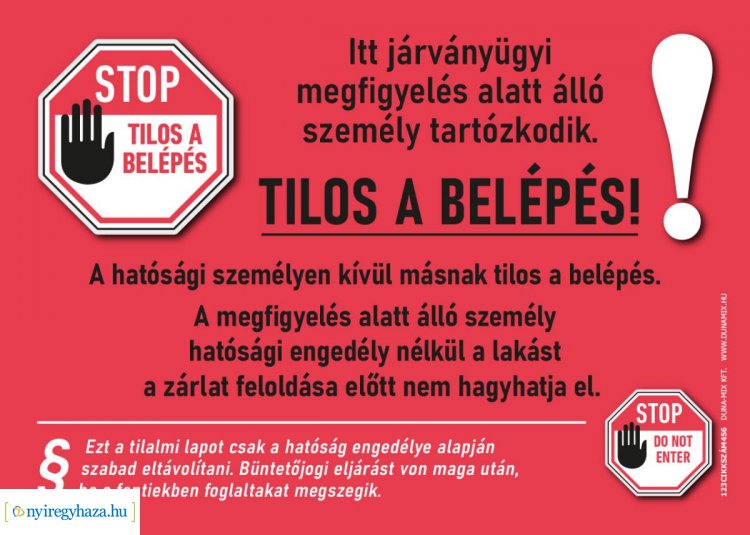 Ezért fontos a hatósági házi karantén bevezetése és betartása