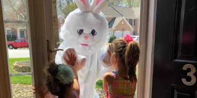 Nyuszinak öltözött doktor viszi házhoz a kicsiknek a húsvétot