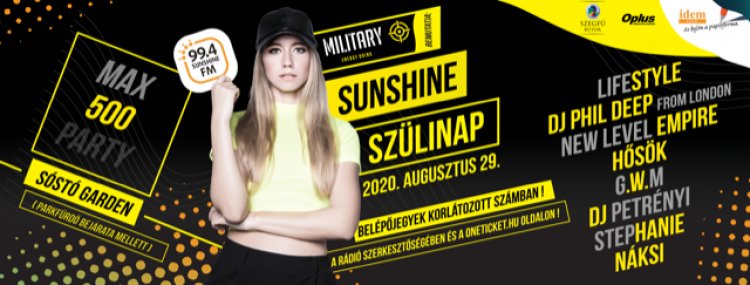 Idén is lesz Sunshine szülinap - Hazai sztárokkal és helyi lakosok részvételével