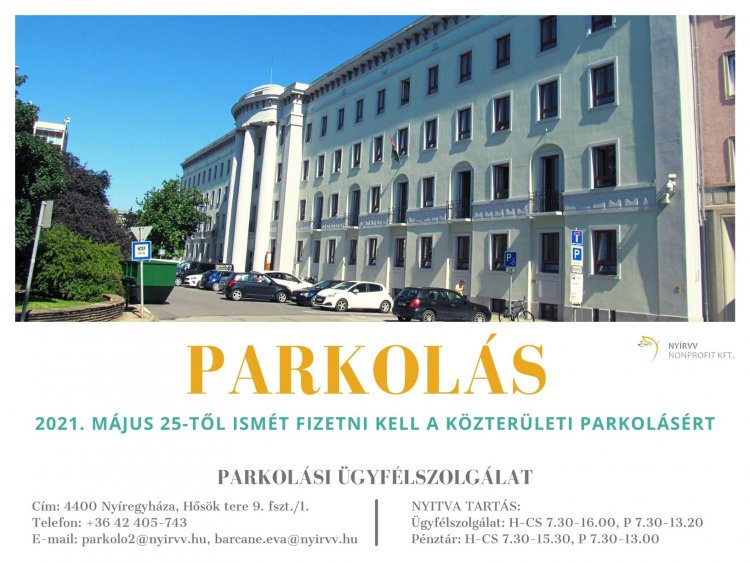 Parkolóbérletek kompenzációja – Részletes tájékoztató a NYÍRVV-től
