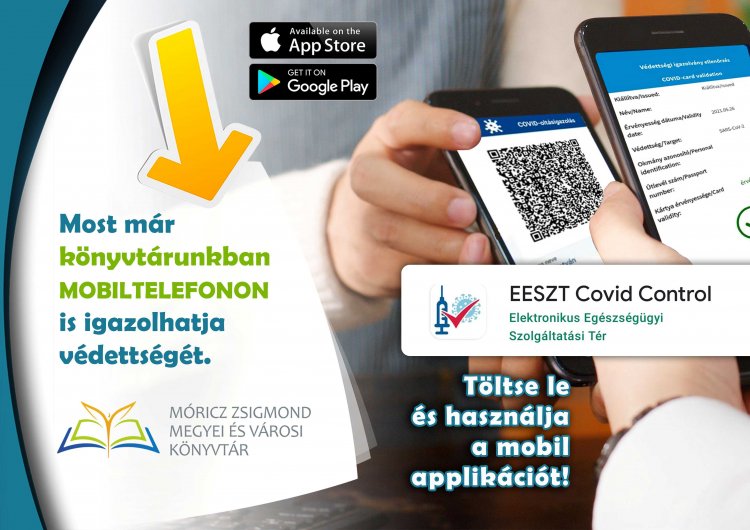 A nyíregyházi könyvtárban is használható a mobiltelefonra letölthető védettségi kártya