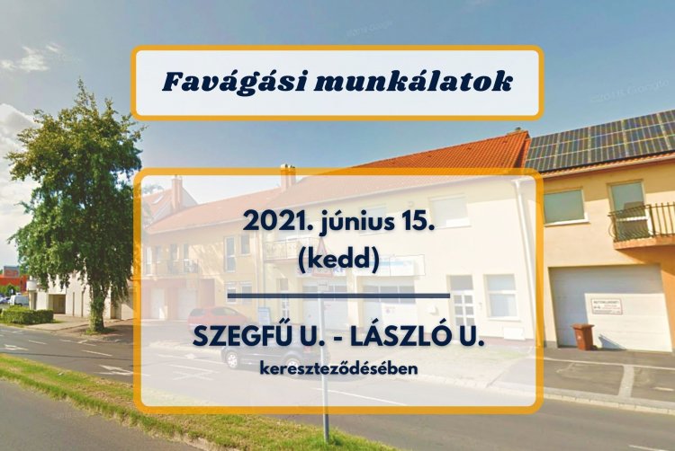 Fakivágási munkákat végez a NYÍRVV kedden a Szegfű és László utca kereszteződésében