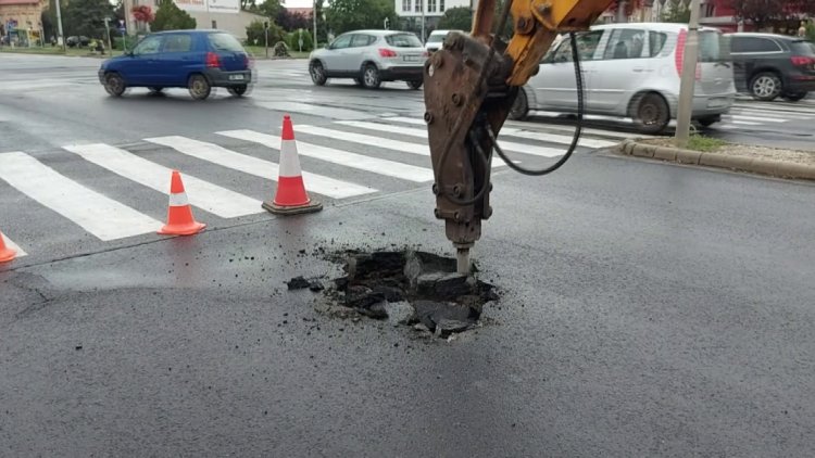 Forgalomkorlátozás mellett végeznek helyreállítási munkálatokat