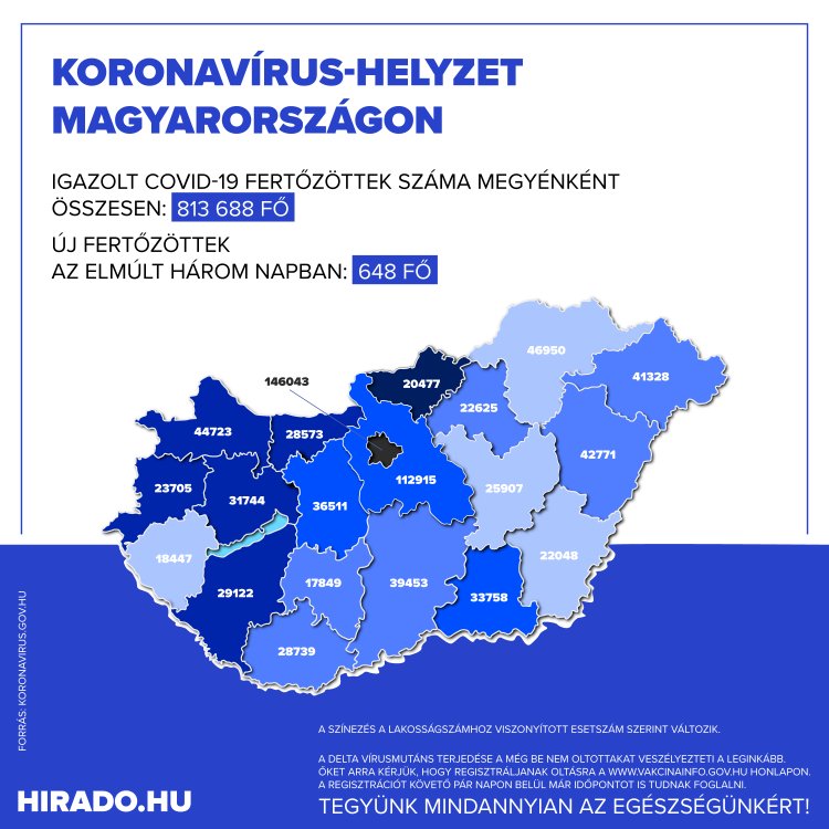 Térképen mutatjuk a friss fertőzöttségi adatokat                  