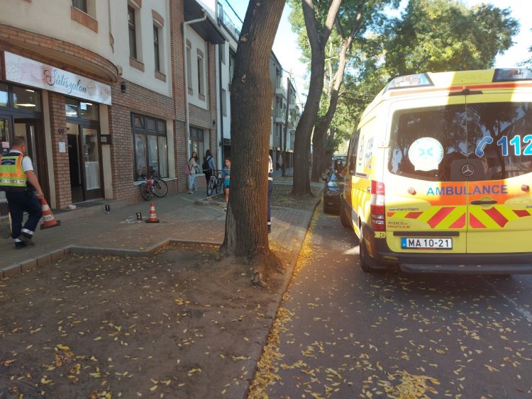 A Dózsa György utcán egy üzletből kilépő gyalogost ütött el egy kerékpáros