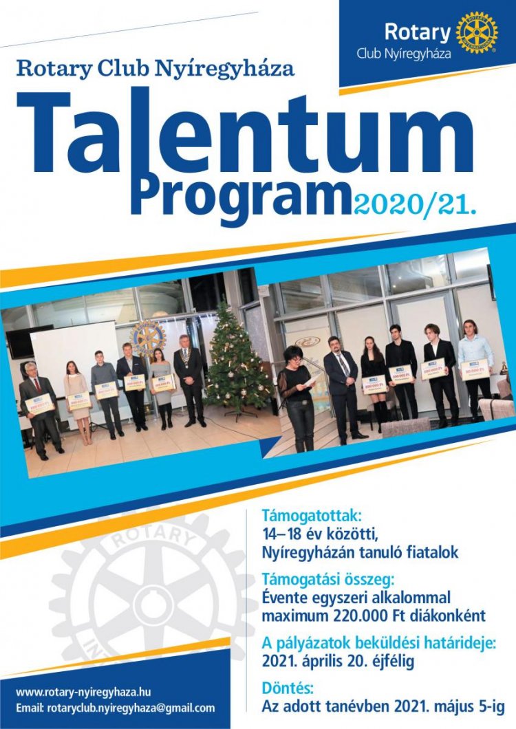 Tehetségeket támogat a Rotary Klub                                           
