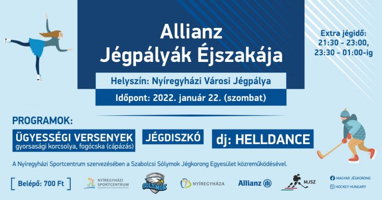 Jégpályák éjszakája - Nyíregyházán is több program várja a korcsolyázókat