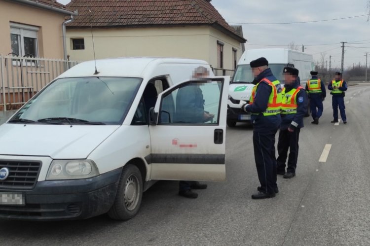 Közlekedésrendészeti ellenőrzés Demecserben és Kemecsén