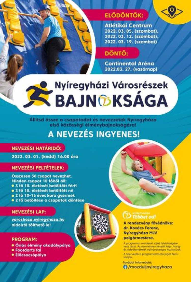 Városrészek bajnoksága - Jelentkezhetnek a csapatok