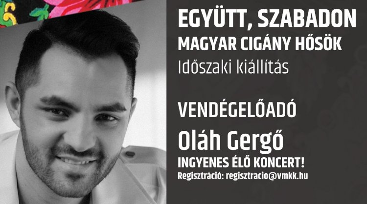 Együtt, szabadon - Ingyenes, élő Oláh Gergő koncert és kiállításmegnyitó Nyíregyházán