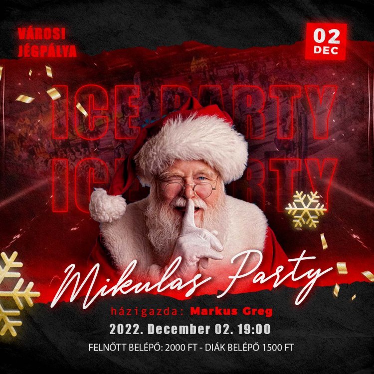 December 2-án Mikulás Party a Városi Jégpályán 
