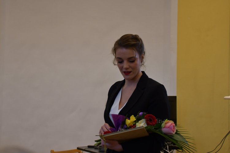 Az Országos Színháztörténeti Múzeum és Intézet körtermében vette át a Domján Edit-díjat Kosik Anita, a Móricz Zsigmond Színház művésze