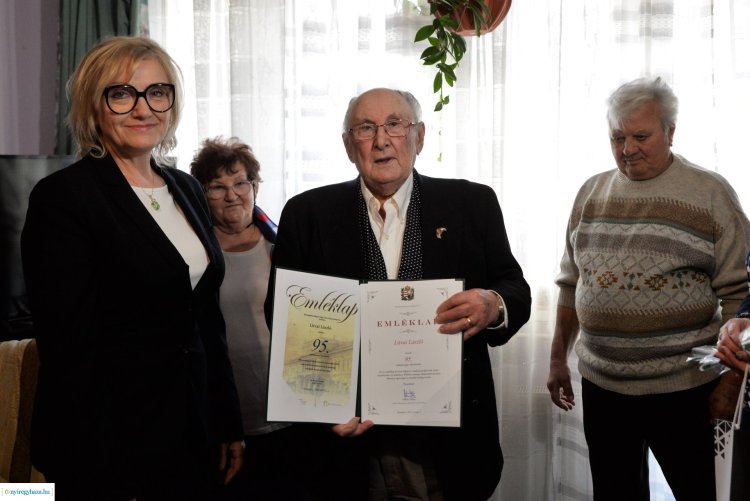 95. születésnapja alkalmából köszöntötték kedd délután Litvai Lászlót