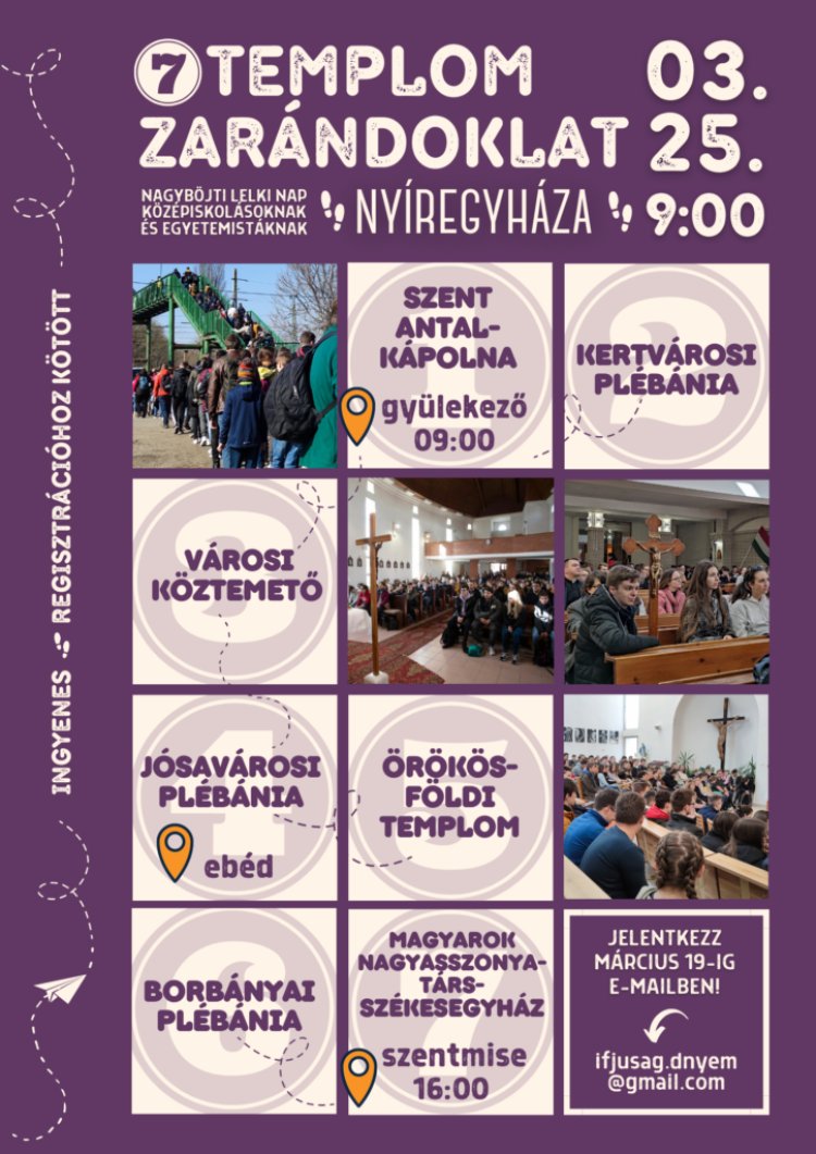 7 templom zarándoklat Nyíregyházán