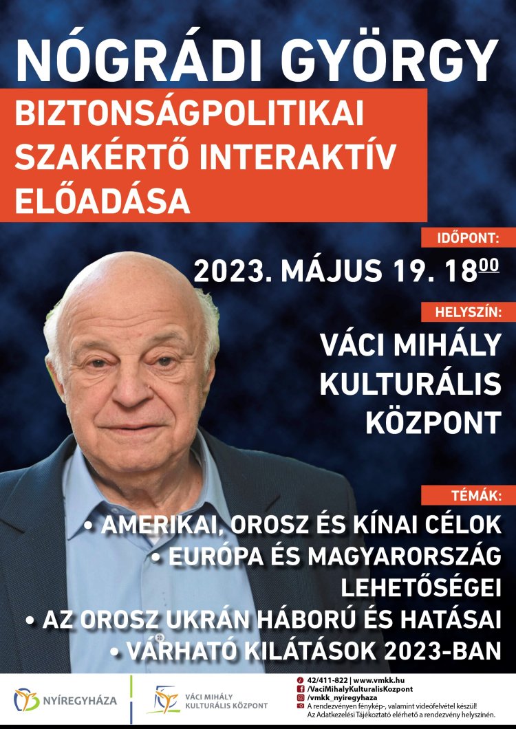 Nógrádi György biztonságpolitikai szakértő interaktív előadása