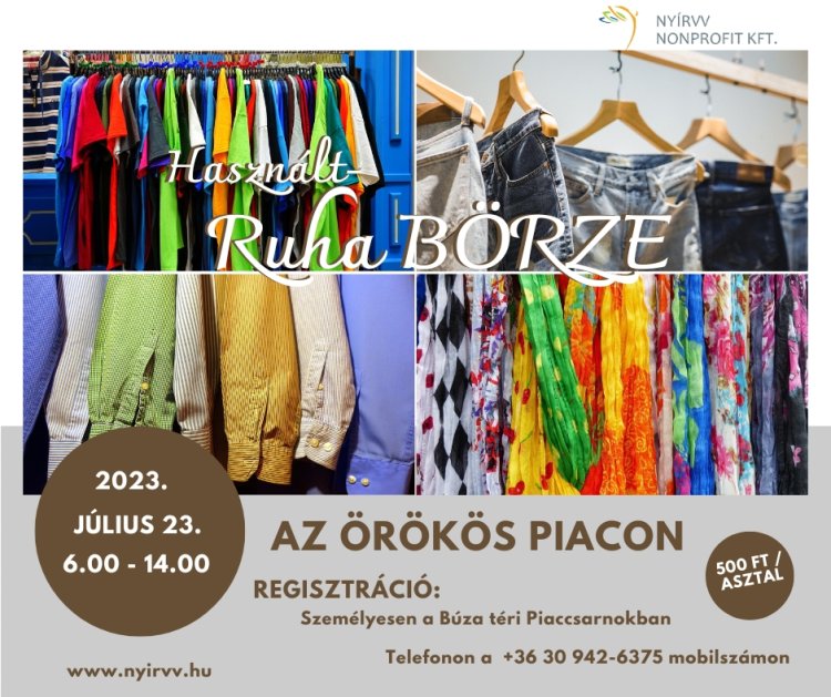 Használt ruha börze az Örökös Piacon