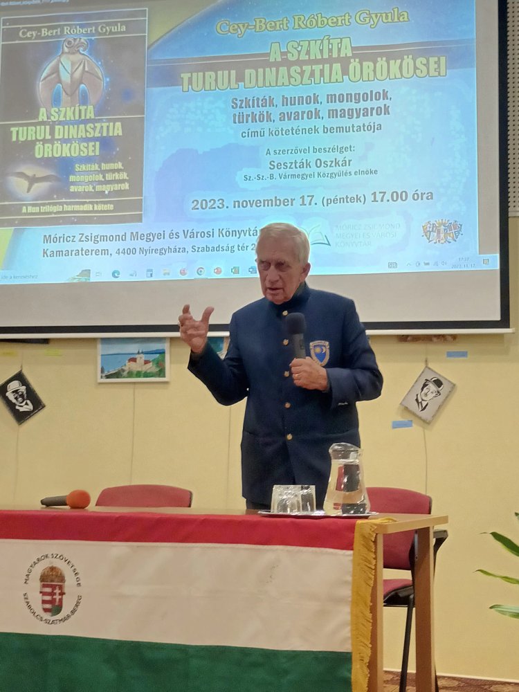 A Turul-dinasztia örököseiről tartott előadást