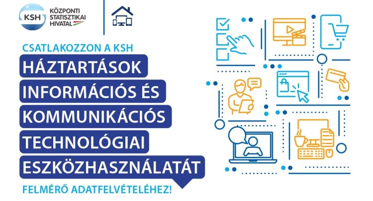 A háztartások információs és kommunikációs technológiai eszközhasználatát méri fel a KSH