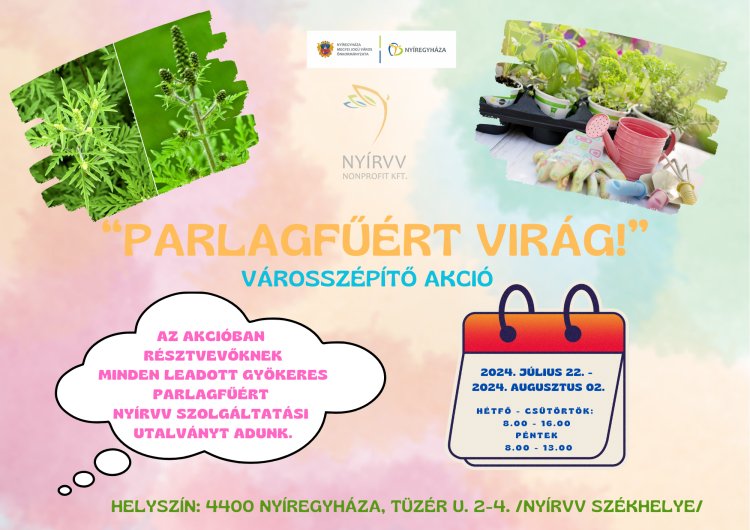 A parlagfűért virág jár cserébe!