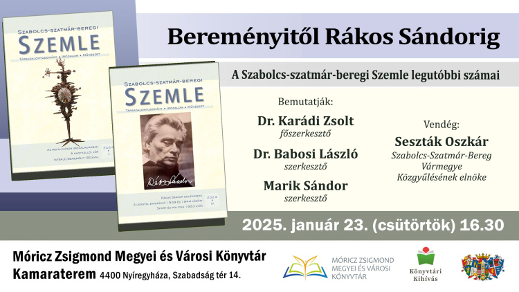 Ismerje a Szabolcs-Szatmár-Beregi Szemle legújabb számát!