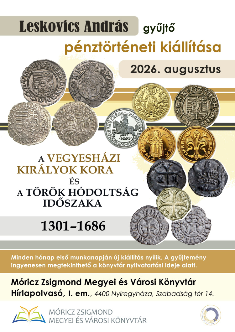 Középkori pénzek mesélnek a múltról – Új pénztörténeti kiállítás nyílik a Móricz Zsigmond Könyvtárban