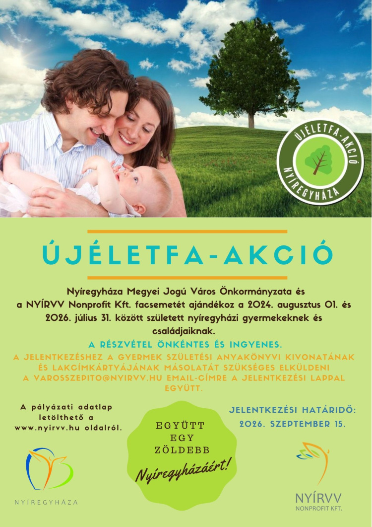 Ismét elindul az Újéletfa Program Nyíregyházán
