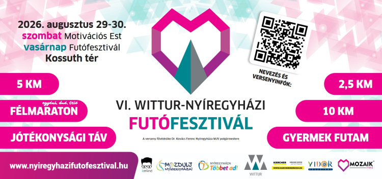 Forgalomkorlátozások a VI. Wittur–Nyíregyházi Futófesztivál idején