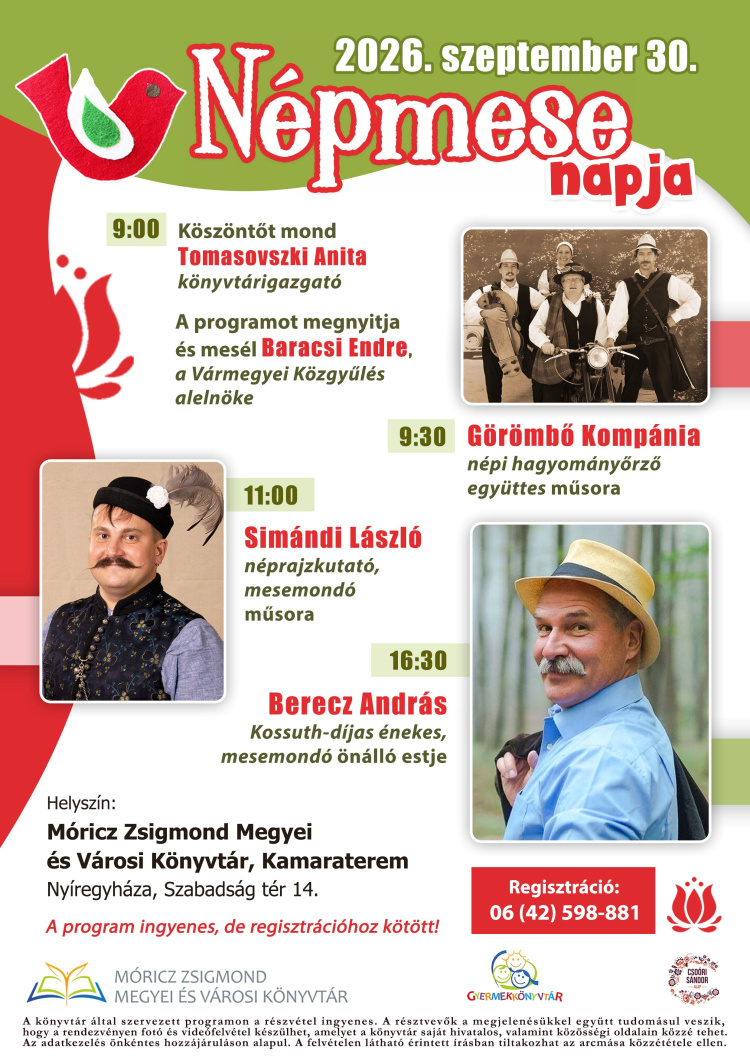 A népmeséké lesz a főszerep – Egész napos programmal ünnepel a Móricz Zsigmond könyvtár
