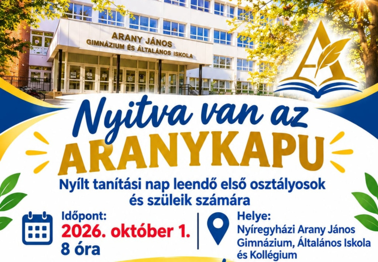 Leendő elsősök, figyelem! Nyílt napot rendez az Arany János iskola