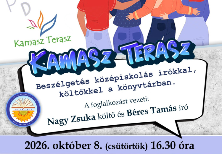 Kamasz Terasz – Fiatal írókat és költőket várnak egy közös beszélgetésre Nyíregyházán