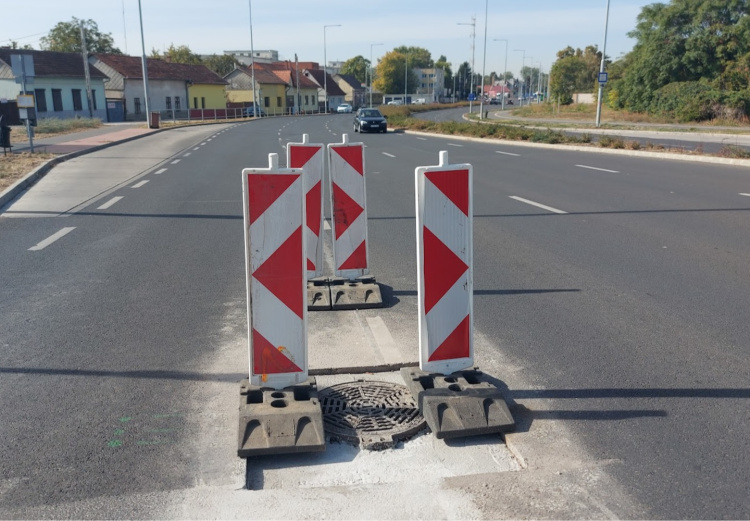 Helyreállítási munkálatokat végeznek a Móricz Zsigmond utcán