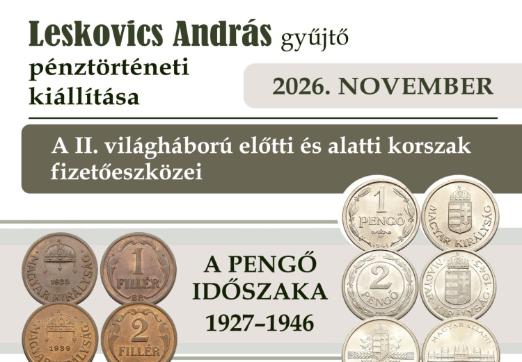 A pengő időszakát mutatja be a novemberi pénztörténeti kiállítás