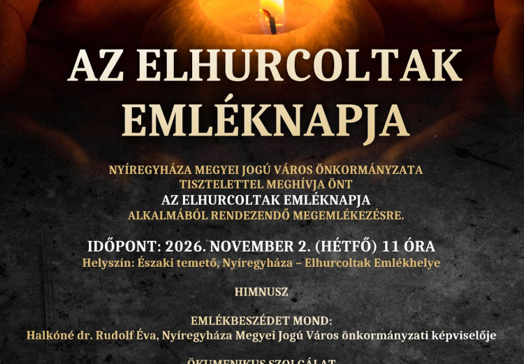 Akiket elhurcoltak, de soha nem feledtek – megemlékezést tartanak Nyíregyházán