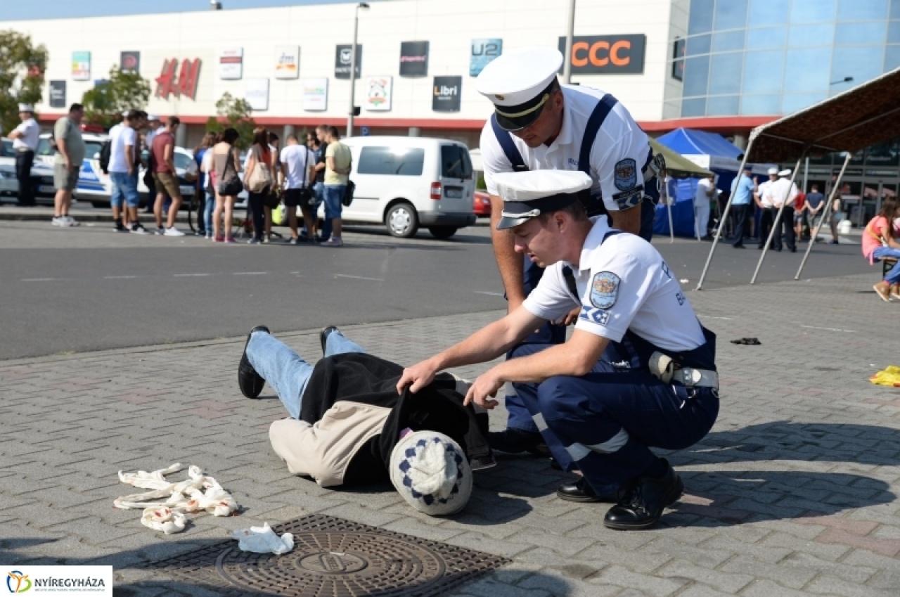 Elképzelt baleseteknél helyszíneltek Nyíregyházán
