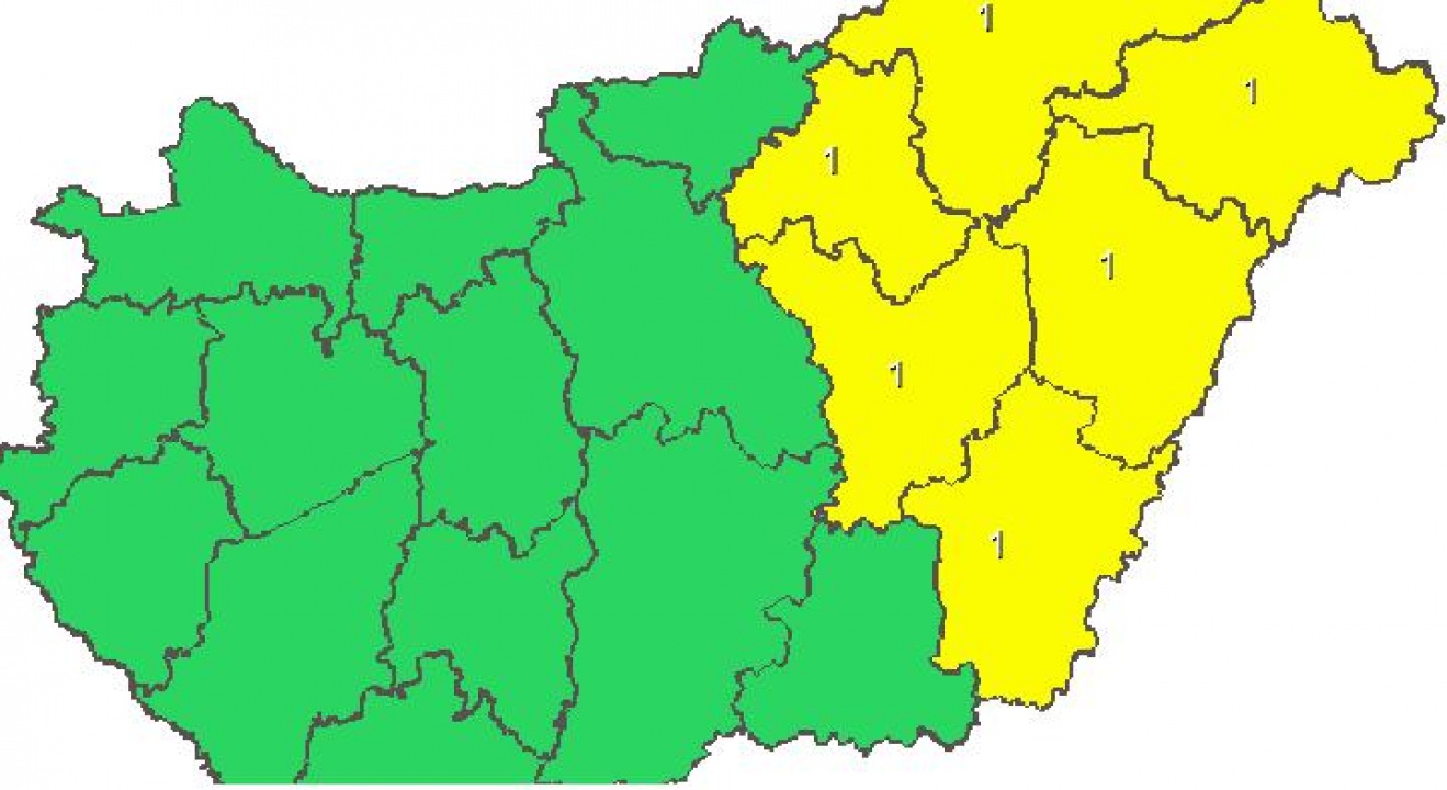 Figyelmeztetés heves zivatarokra