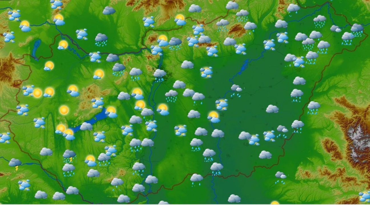 Eső, zápor vasárnap is