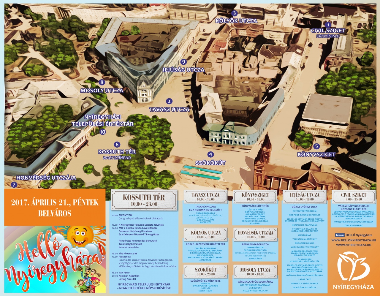 Mi, hol, mikor? – Térképen a Helló Nyíregyháza! programjai