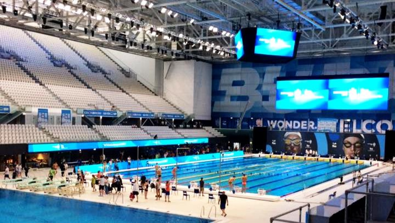 VB helyszínen az úszók  